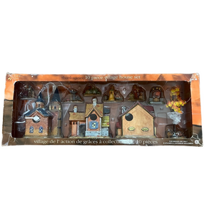 Holiday Time Thanksgiving Village House Set 10 Piece
